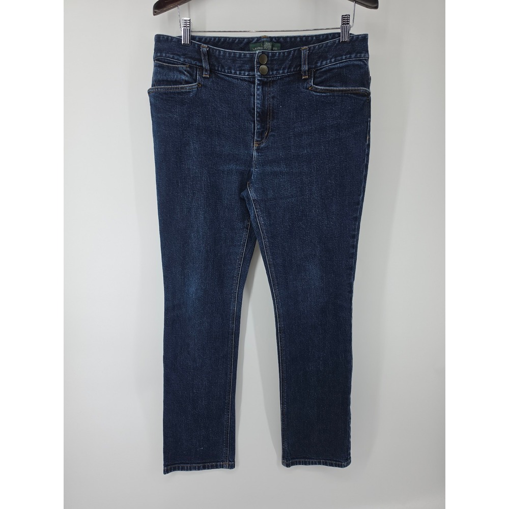 Lauren Jeans Co Ralph Lauren Dark Wash Straight Leg Jeans Size 12 RN 41381